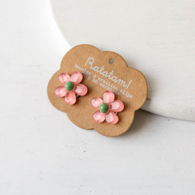 Clip-On Flower Earrings