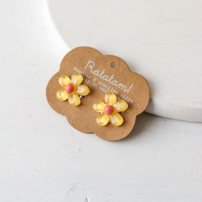 Clip-On Flower Earrings