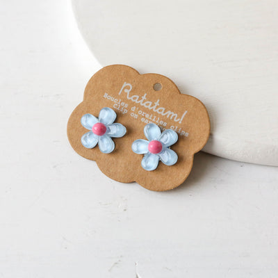 Clip-On Flower Earrings