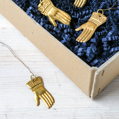 Tiny Hand Decoration - Pressed Antique Brass