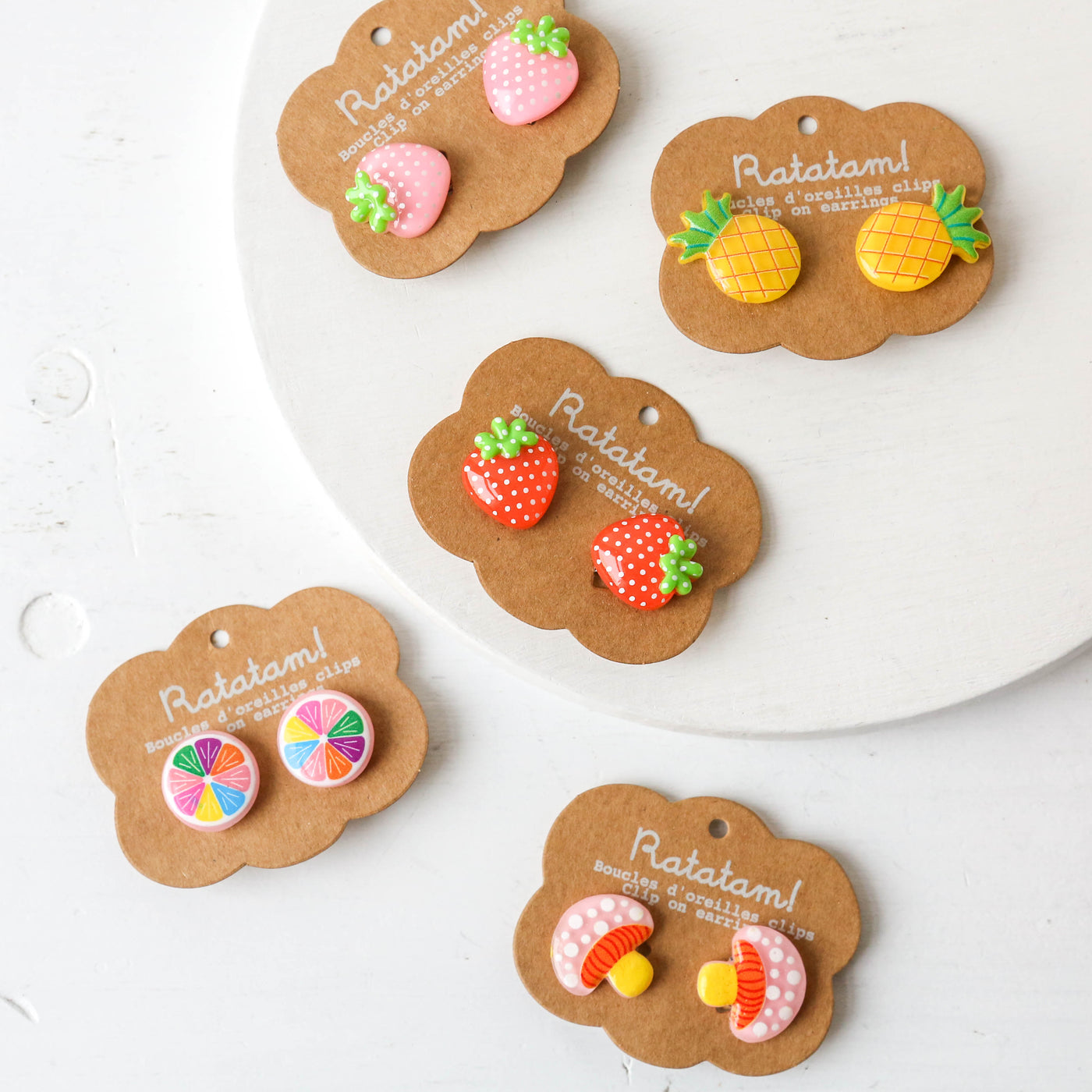 Clip-On Fruit Earrings
