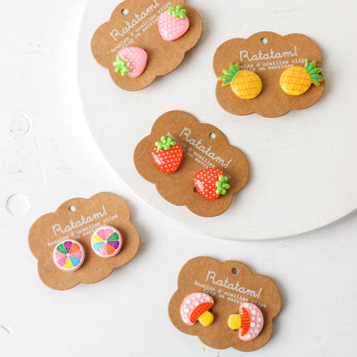 Clip-On Fruit Earrings