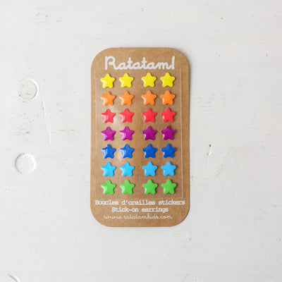 14 Pairs of Self Adhesive Earrings - Bright Stars