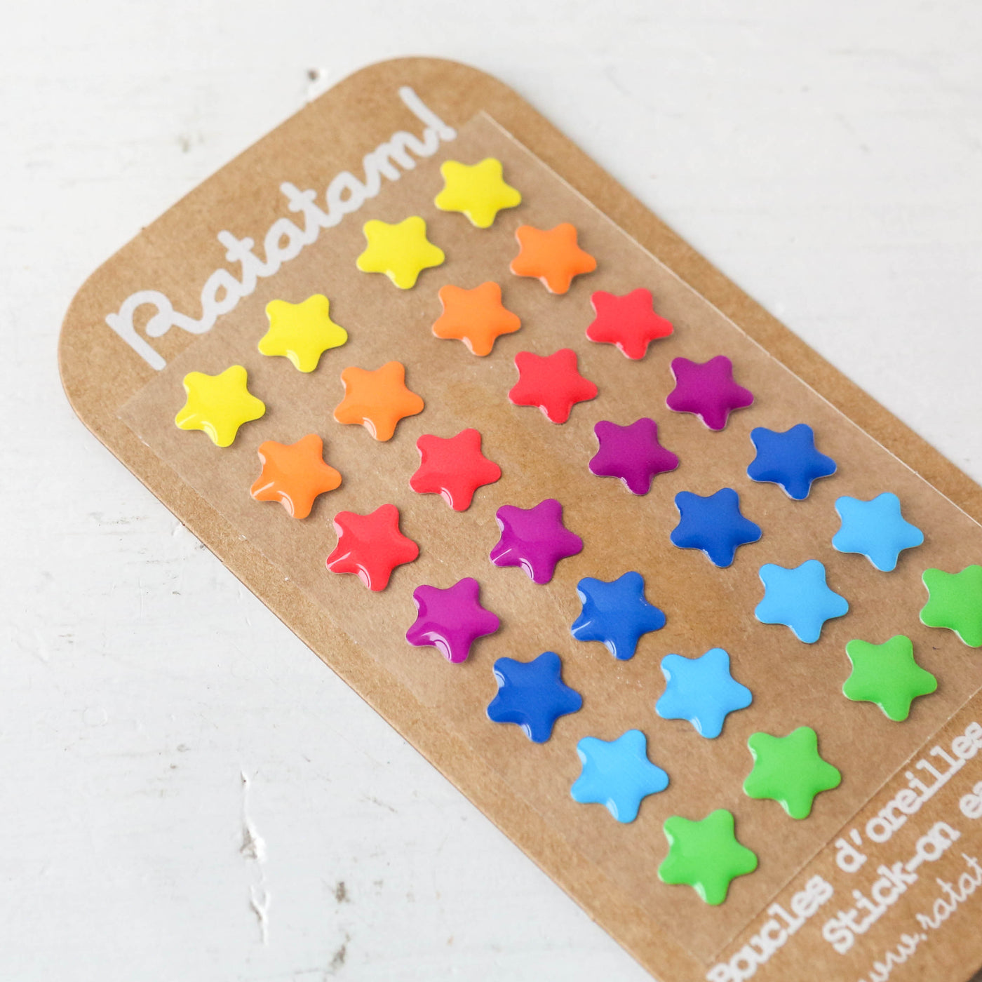 14 Pairs of Self Adhesive Earrings - Bright Stars