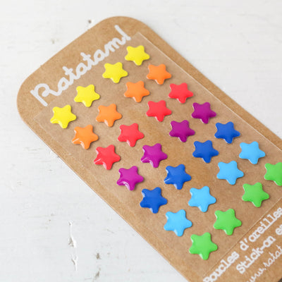 14 Pairs of Self Adhesive Earrings - Bright Stars