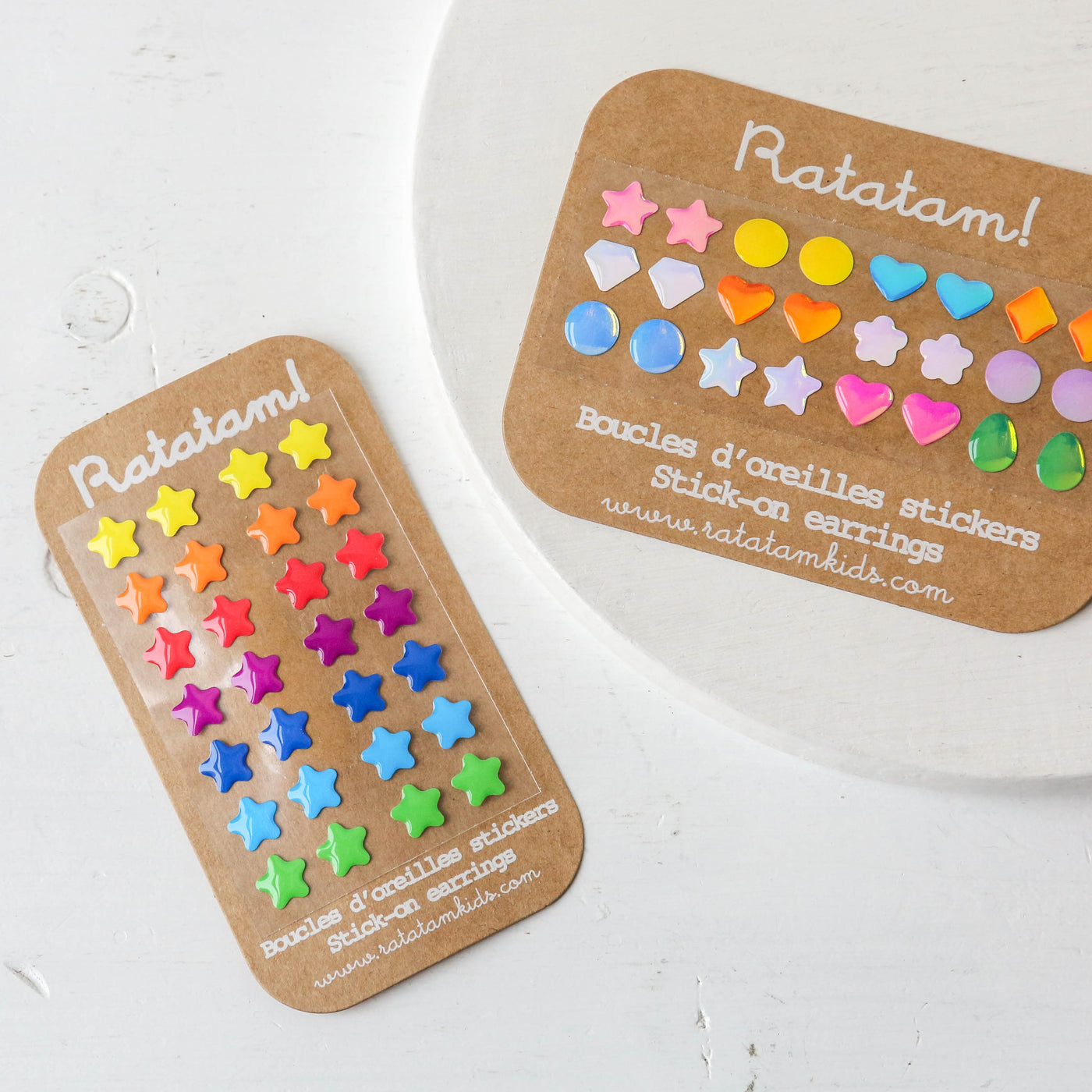 14 Pairs of Self Adhesive Earrings - Bright Stars