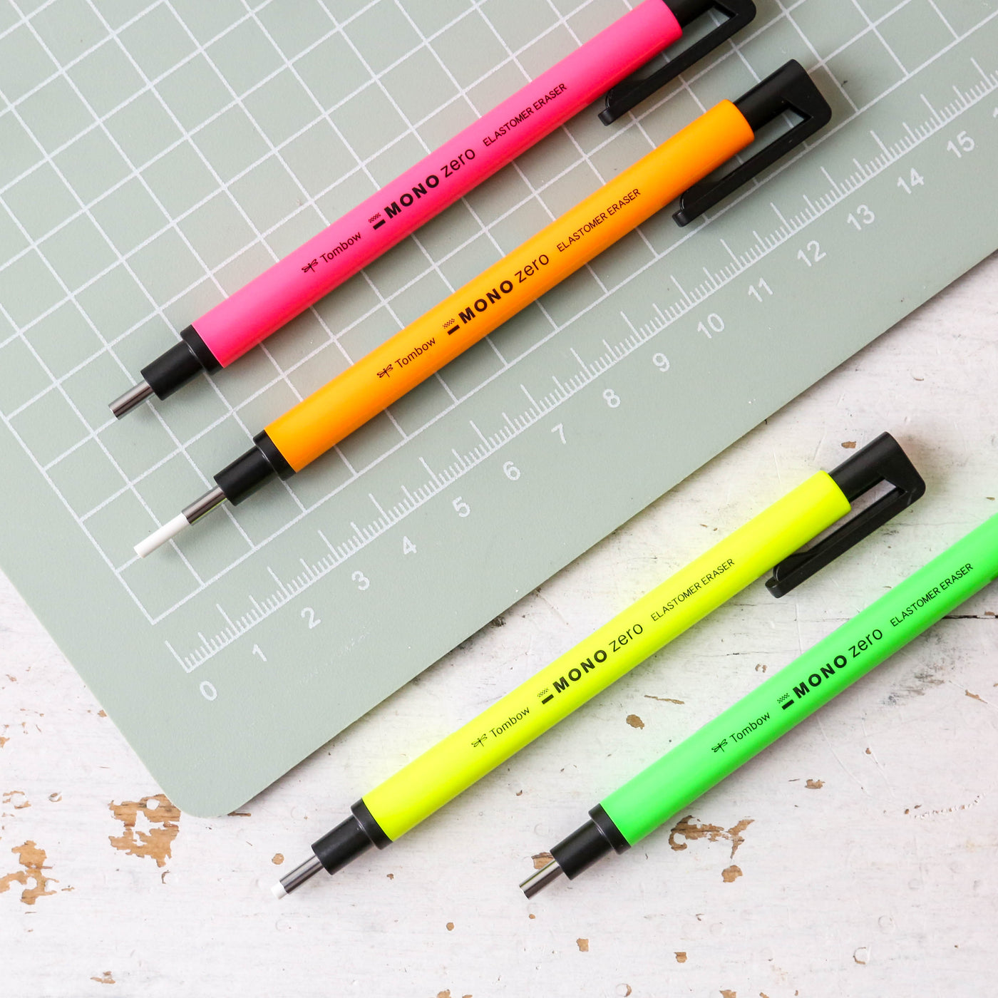 Mono Zero Japanese Precision Eraser - Neon