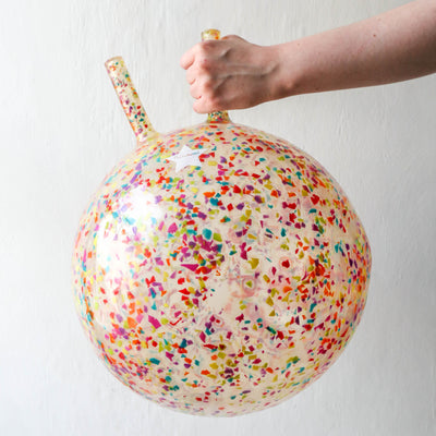 40cm Recycled Confetti Hopping Ball