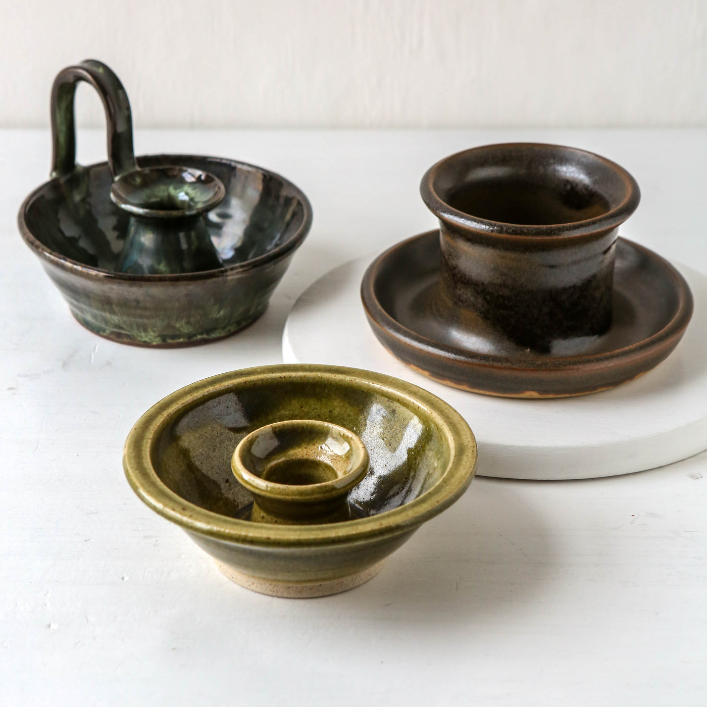Studio Pottery Dinner Candle Holder - Batch 1