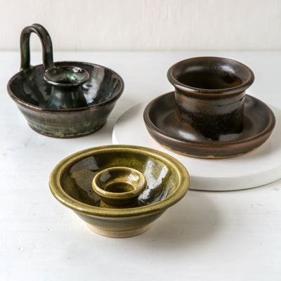 Studio Pottery Dinner Candle Holder - Batch 1