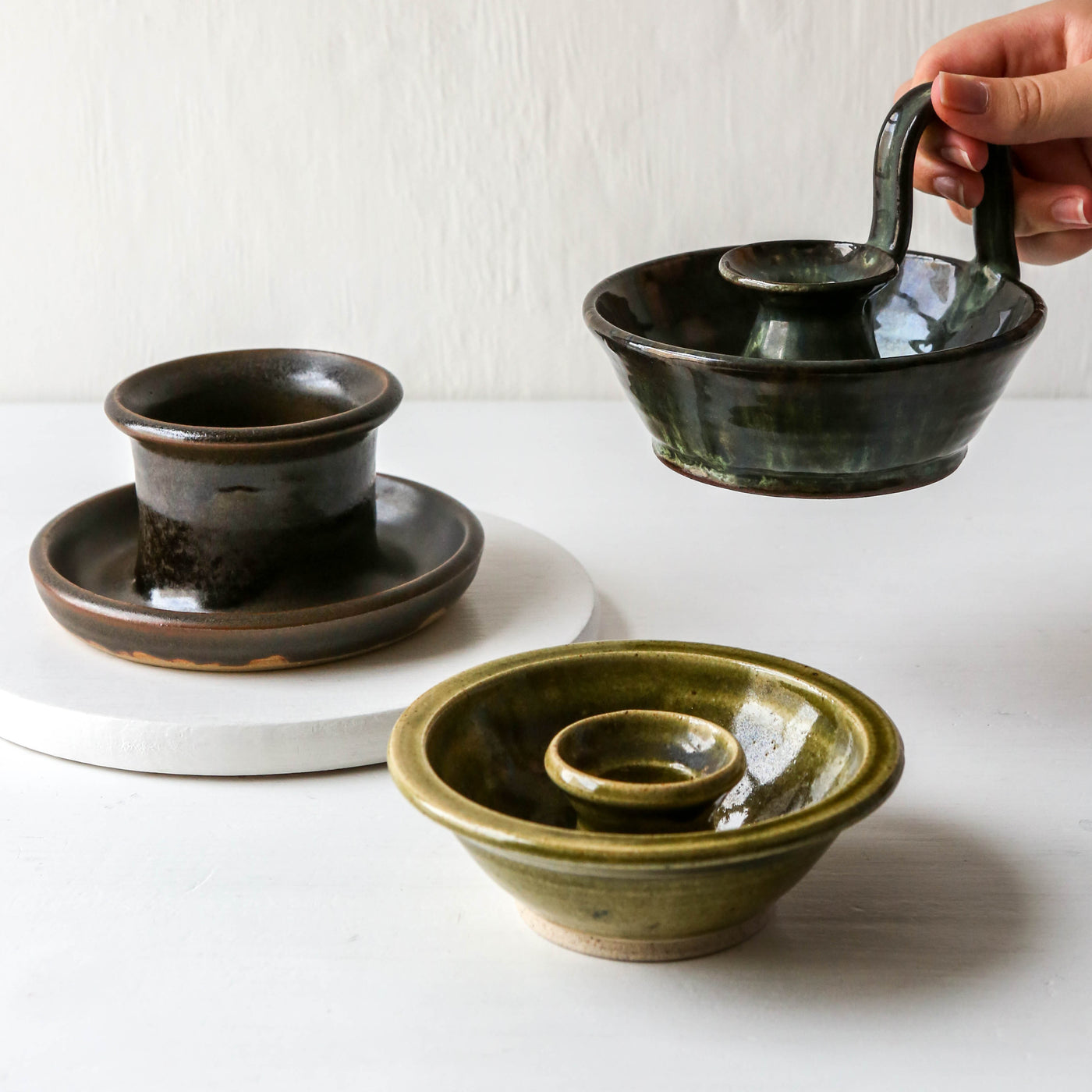 Studio Pottery Dinner Candle Holder - Batch 1