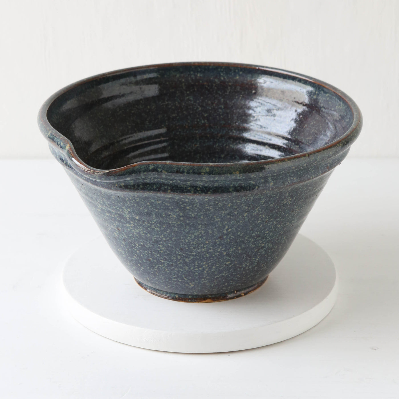 Vintage Speckled Blue Mixing Bowl