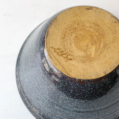 Vintage Speckled Blue Mixing Bowl
