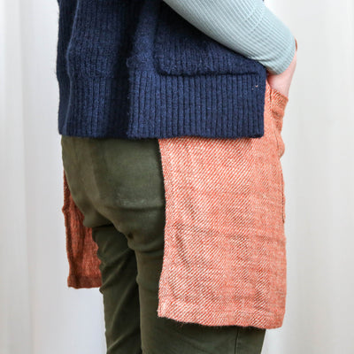Linen Bistro Apron - Brick