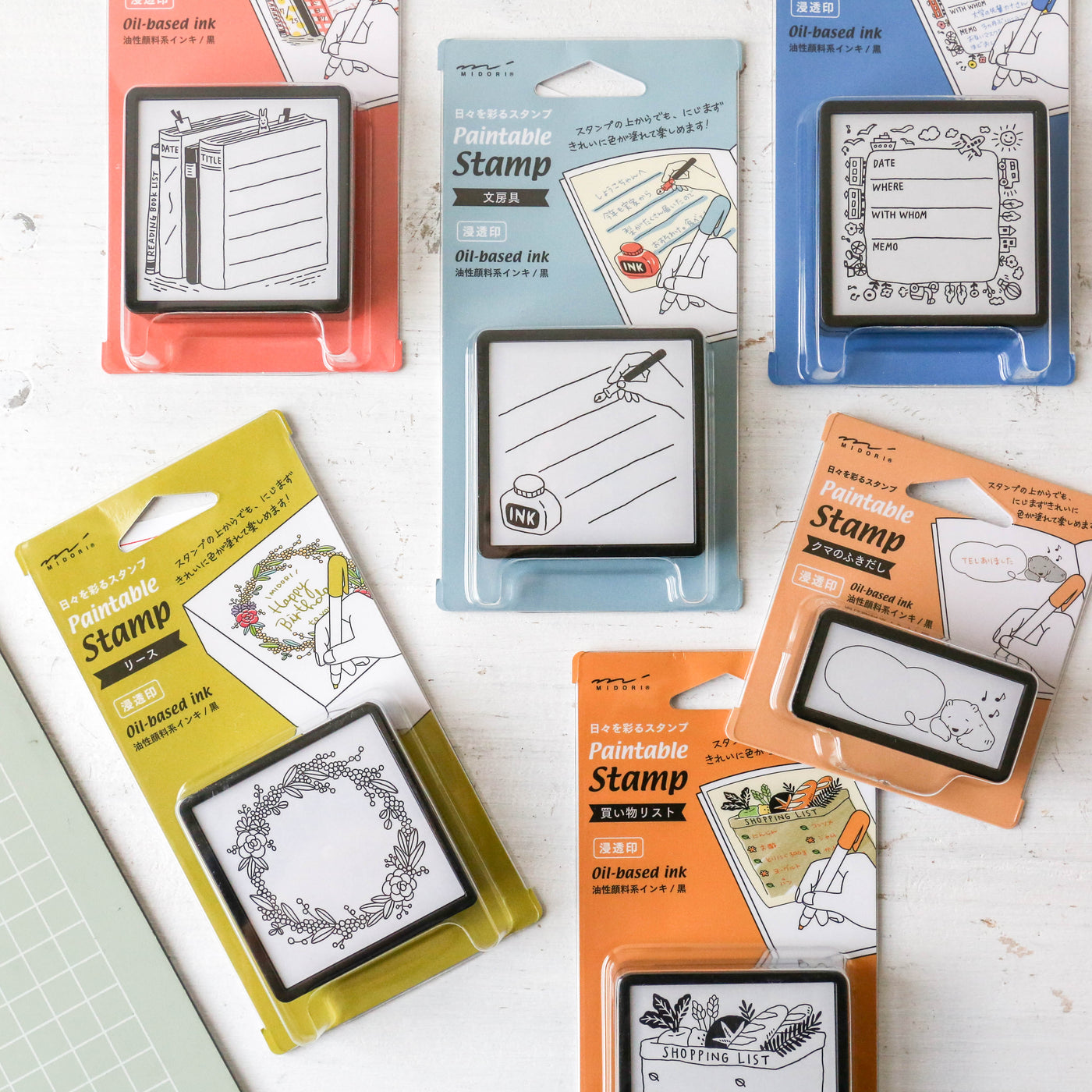 Pre-inked Paintable Stamp by Midori - Half Size