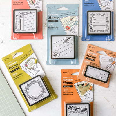 Pre-inked Paintable Stamp by Midori - Half Size