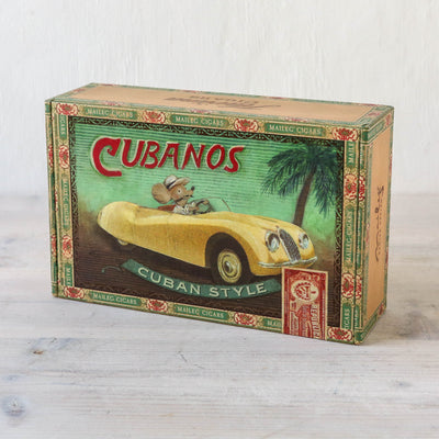 Grandpa and Grandma Mice in Cigarbox Toy