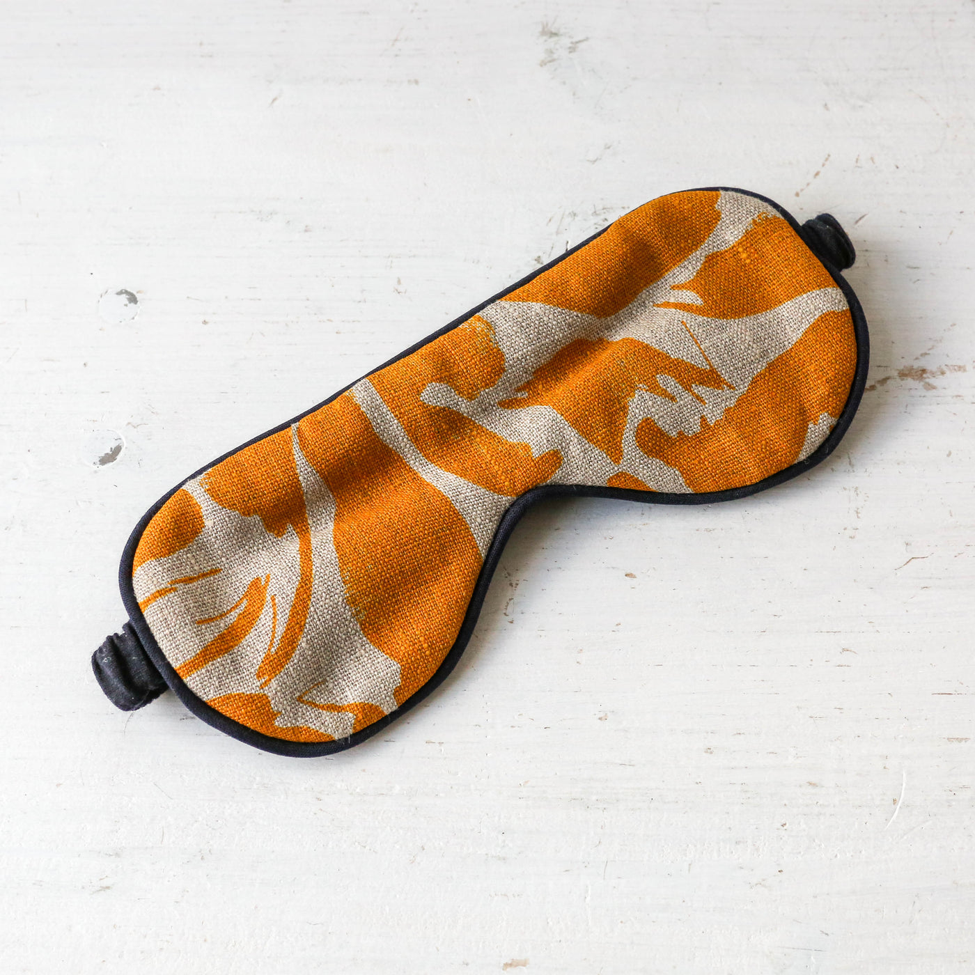SALE Linen and Merino Eye Mask - Mustard