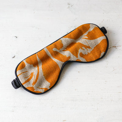 SALE Linen and Merino Eye Mask - Mustard