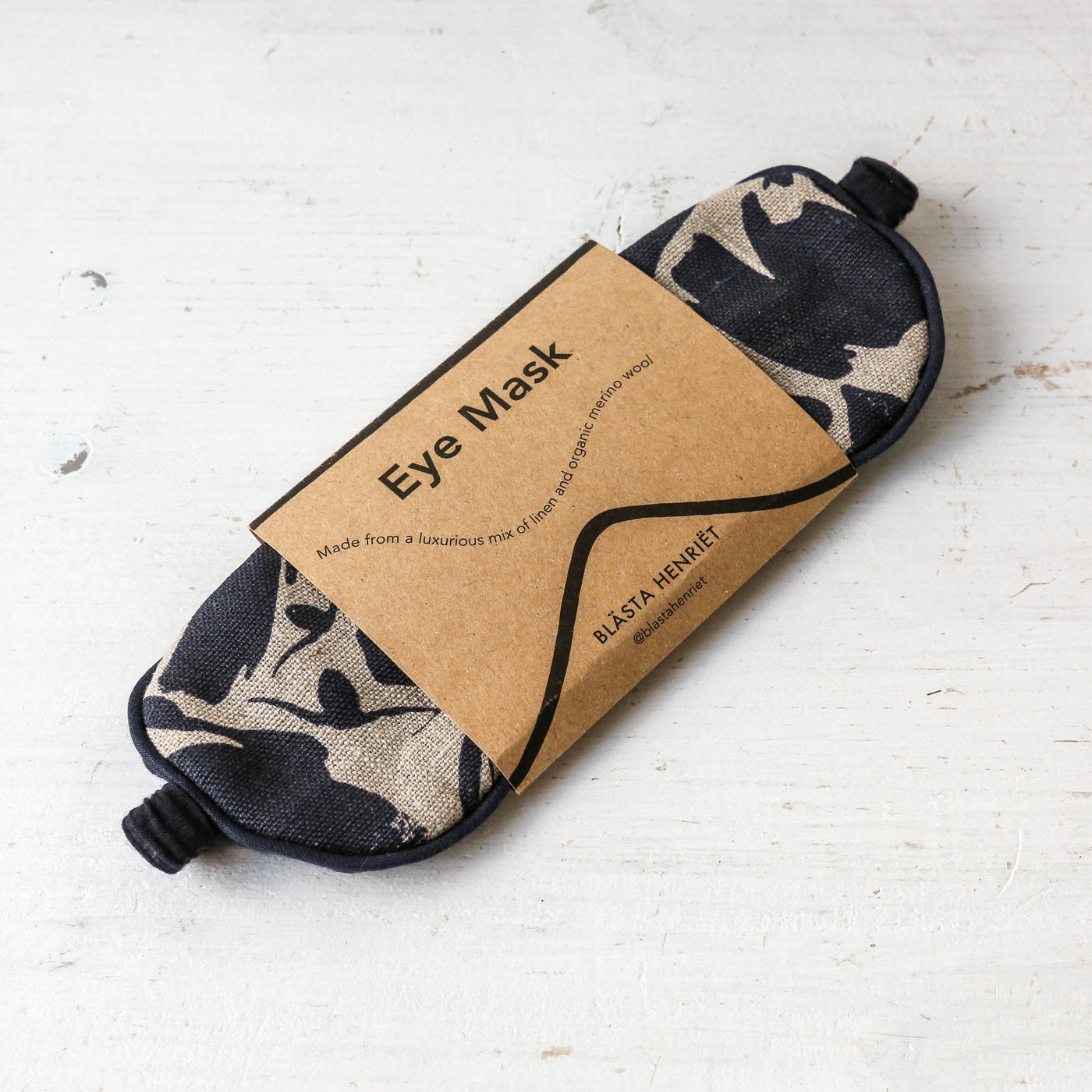 SALE Linen and Merino Eye Mask - Navy