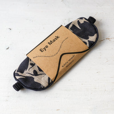 SALE Linen and Merino Eye Mask - Navy