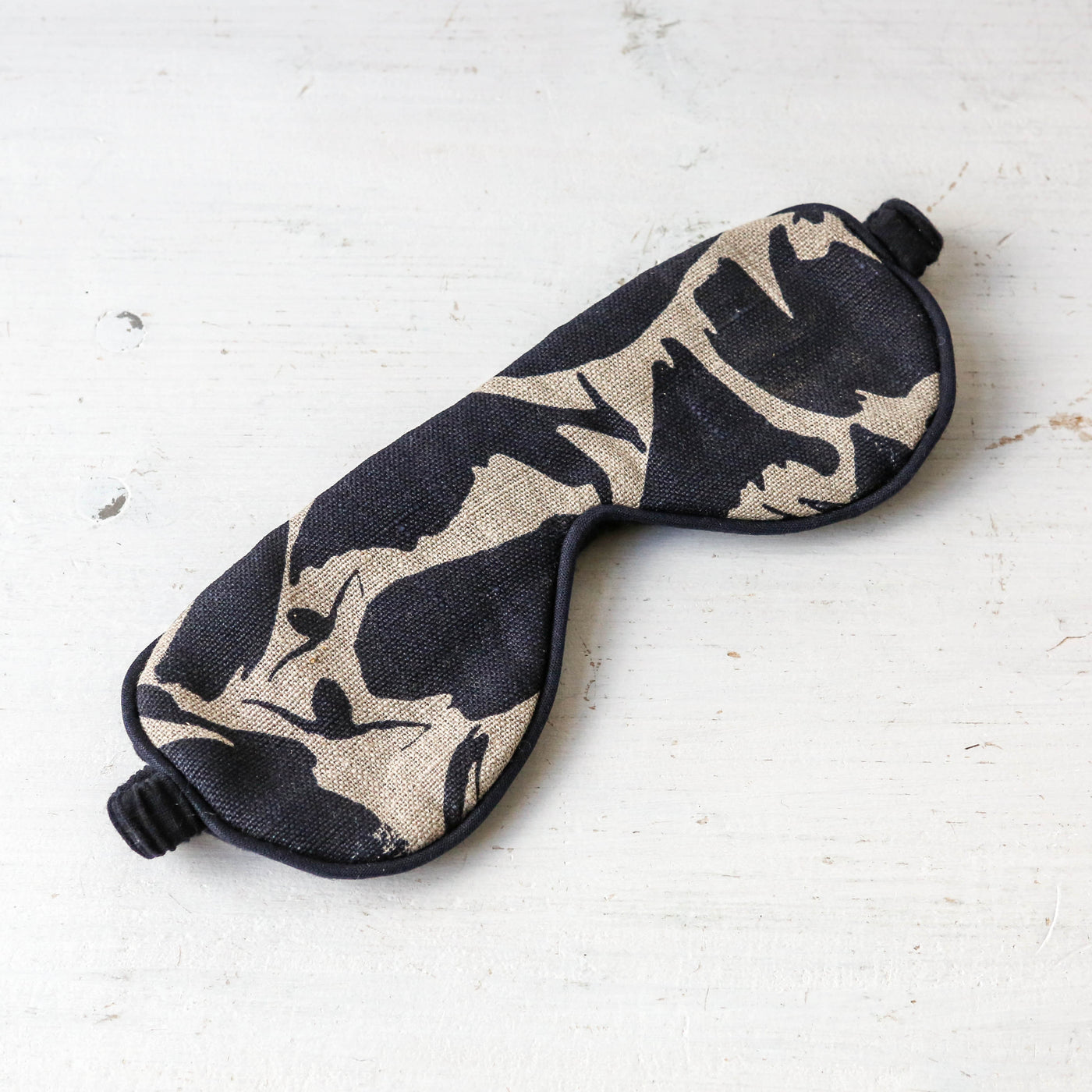 SALE Linen and Merino Eye Mask - Navy