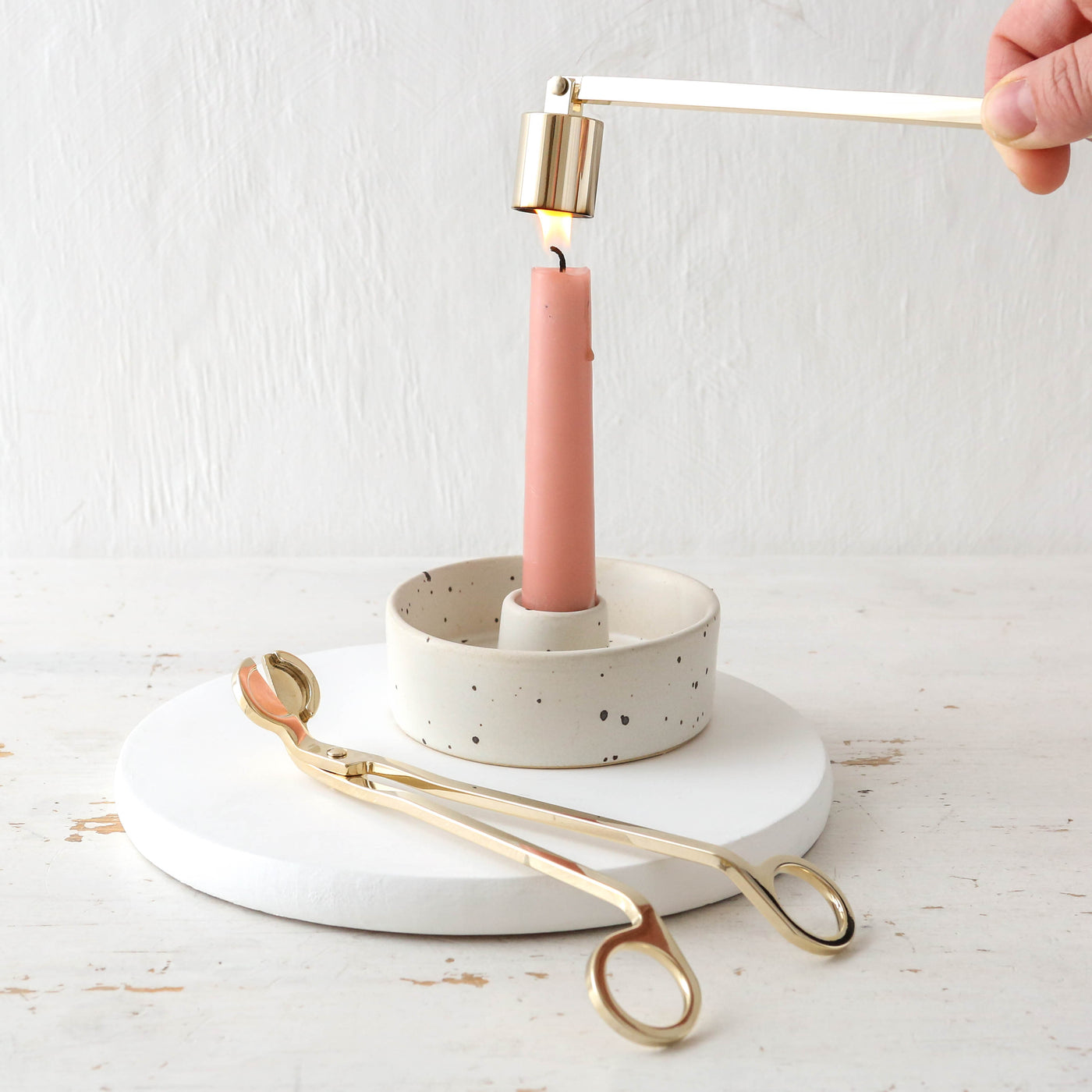 Gold Candle Snuffer Set At Ronald Pper Blog