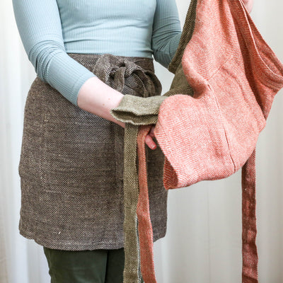 Linen Bistro Apron - Olive