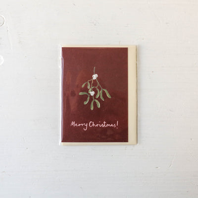 Hanging Mistletoe Christmas Mini Card