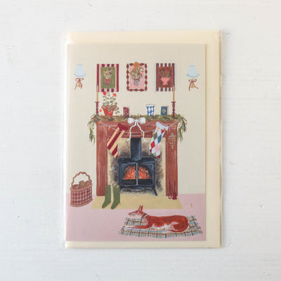 By The Fireplace Christmas Card
