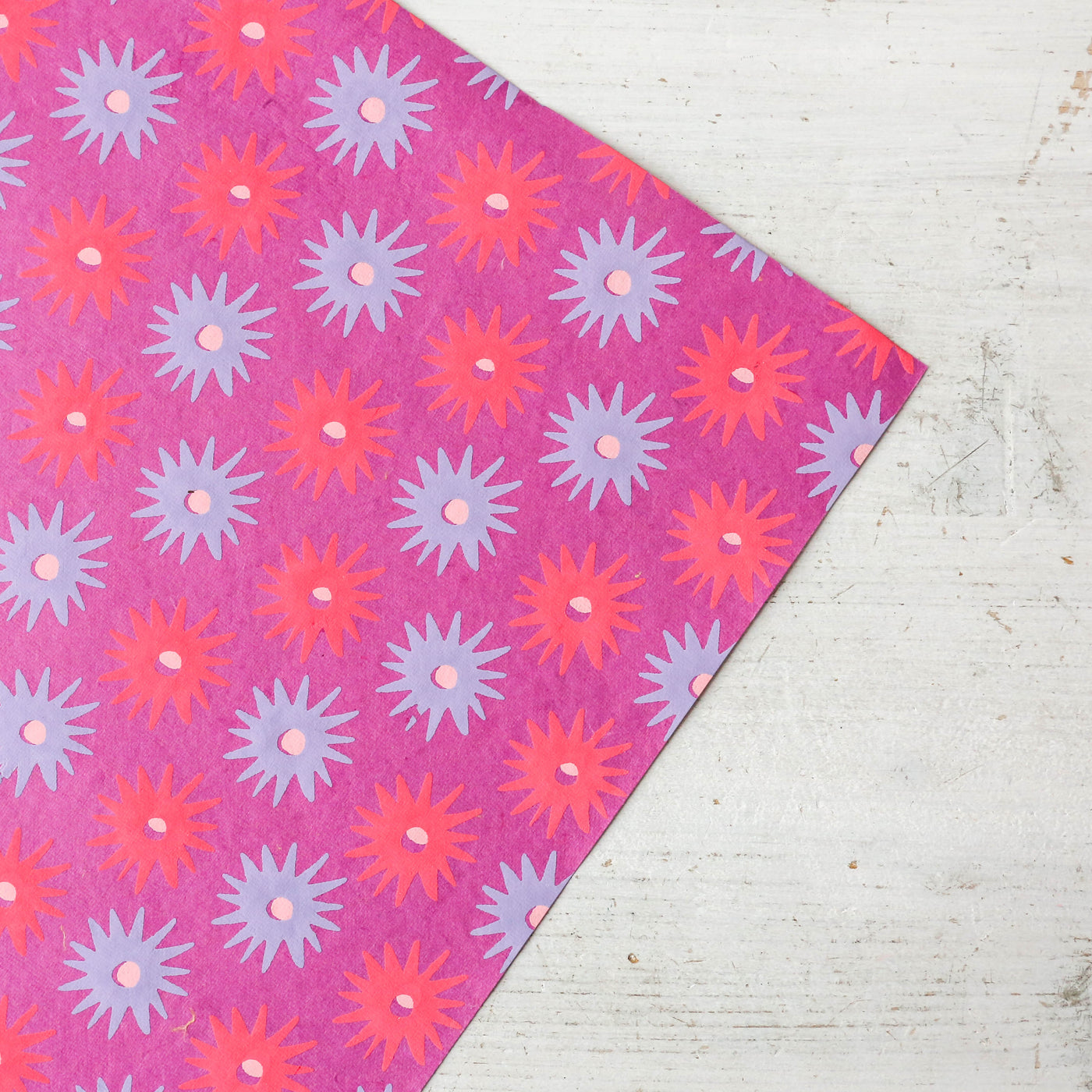 'Lilac Florals' Screen Printed Wrapping Paper