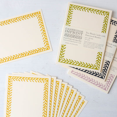 10 Postcards Cards With A Patterned Border