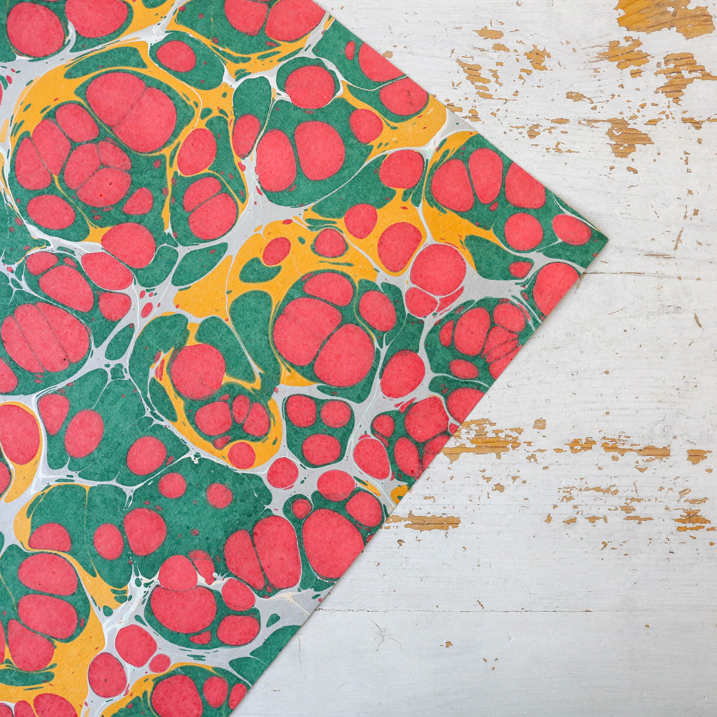 Hand Marbled Wrap - Festive Stone