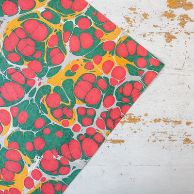 Hand Marbled Wrap - Festive Stone