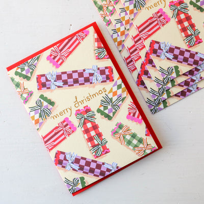 Christmas Crackers Card Pack of 5