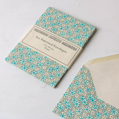 10 Cambridge Imprint Patterned Envelopes