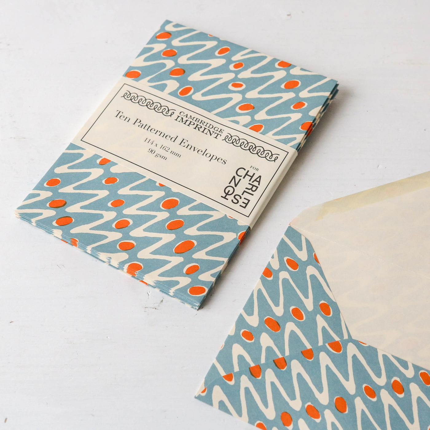10 Cambridge Imprint Patterned Envelopes