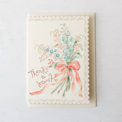 Thanks A Bunch Scalloped Edge Card