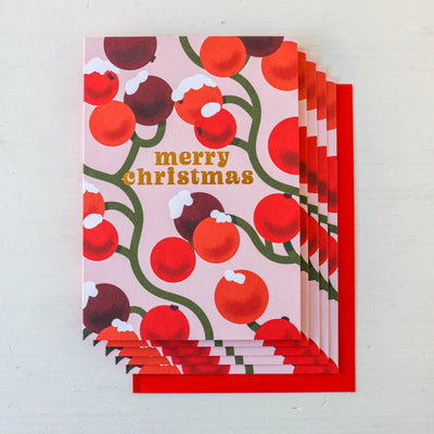 Winter Berries Christmas Card Pack of 5