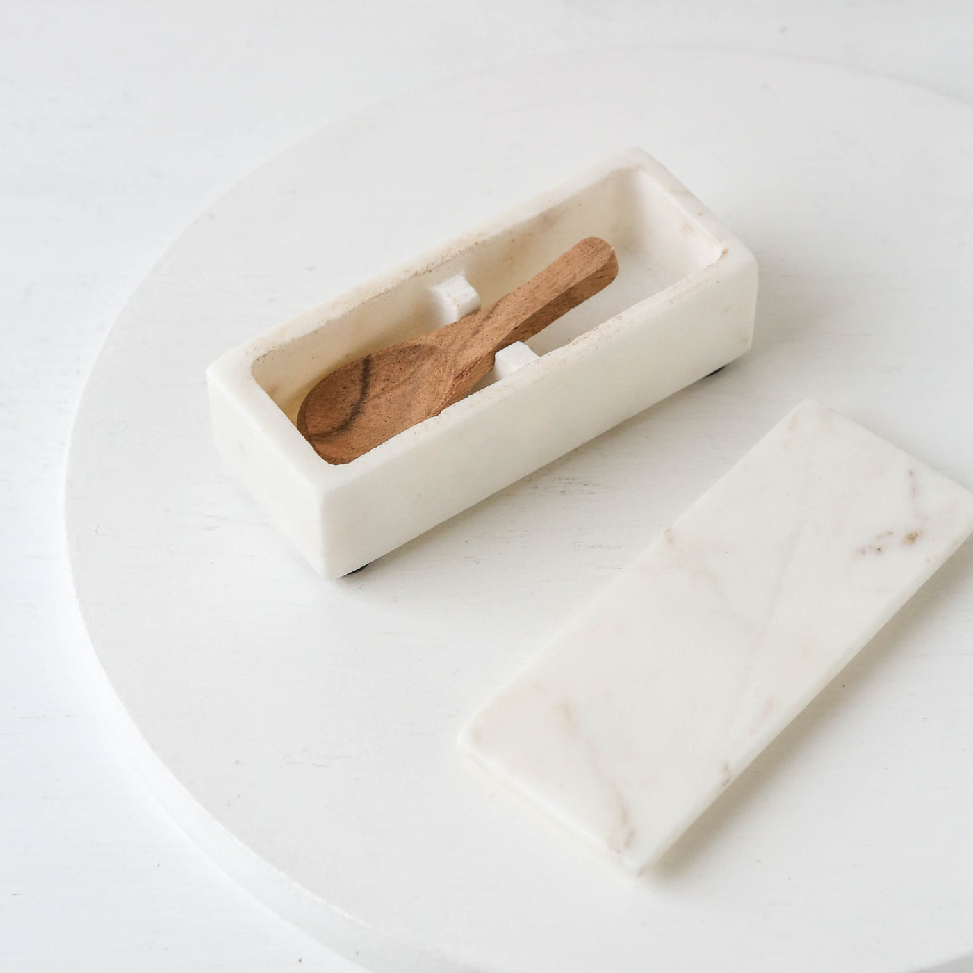 White Marble Salt & Pepper Store