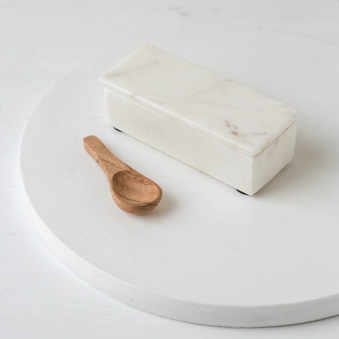 White Marble Salt & Pepper Store