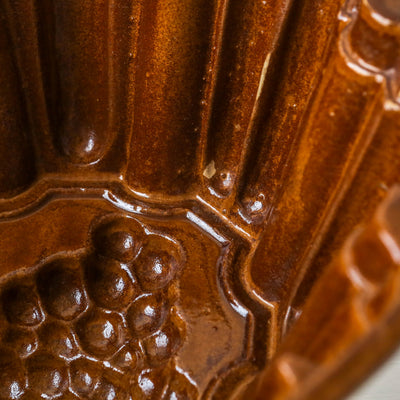 Vintage Stoneware Jelly Mould - Plant Design