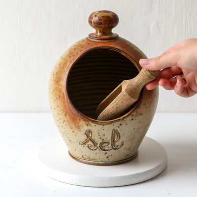 Vintage Studio Pottery Salt 'Sel' Pig