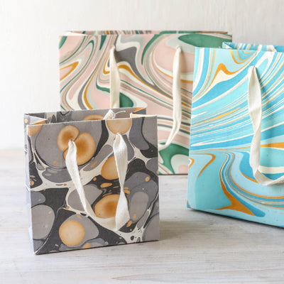 Hand Marbled Paper Gift Bag