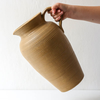 Huge Ridged Dee Cee Vintage Stoneware Jug