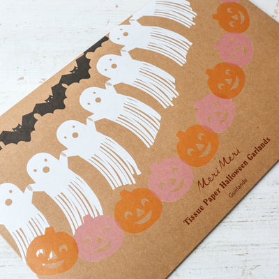 Tissue Paper Halloween Garlands - Pack of Three
