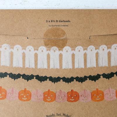 Tissue Paper Halloween Garlands - Pack of Three