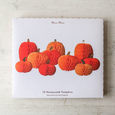 Honeycomb Pumpkins - Pack of Ten