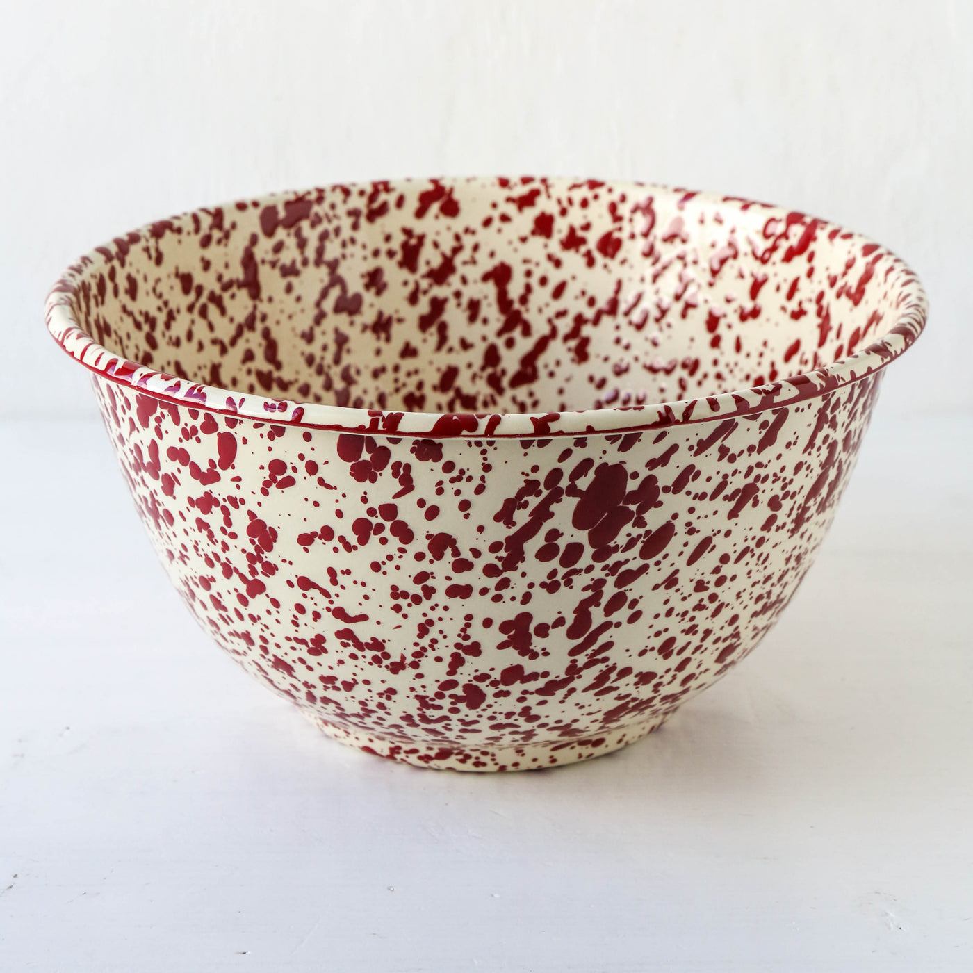 Splatter Enamel Large Salad Bowl
