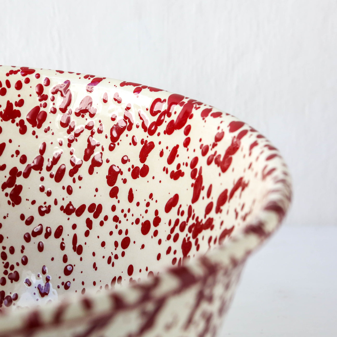 Splatter Enamel Large Salad Bowl